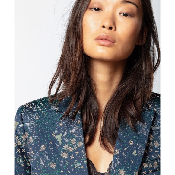 Zadic & Voltaire Navy - size 36 ZADIG & VOLTAIRE
Printed Notch Lapel Jacket - Picture 13 of 13